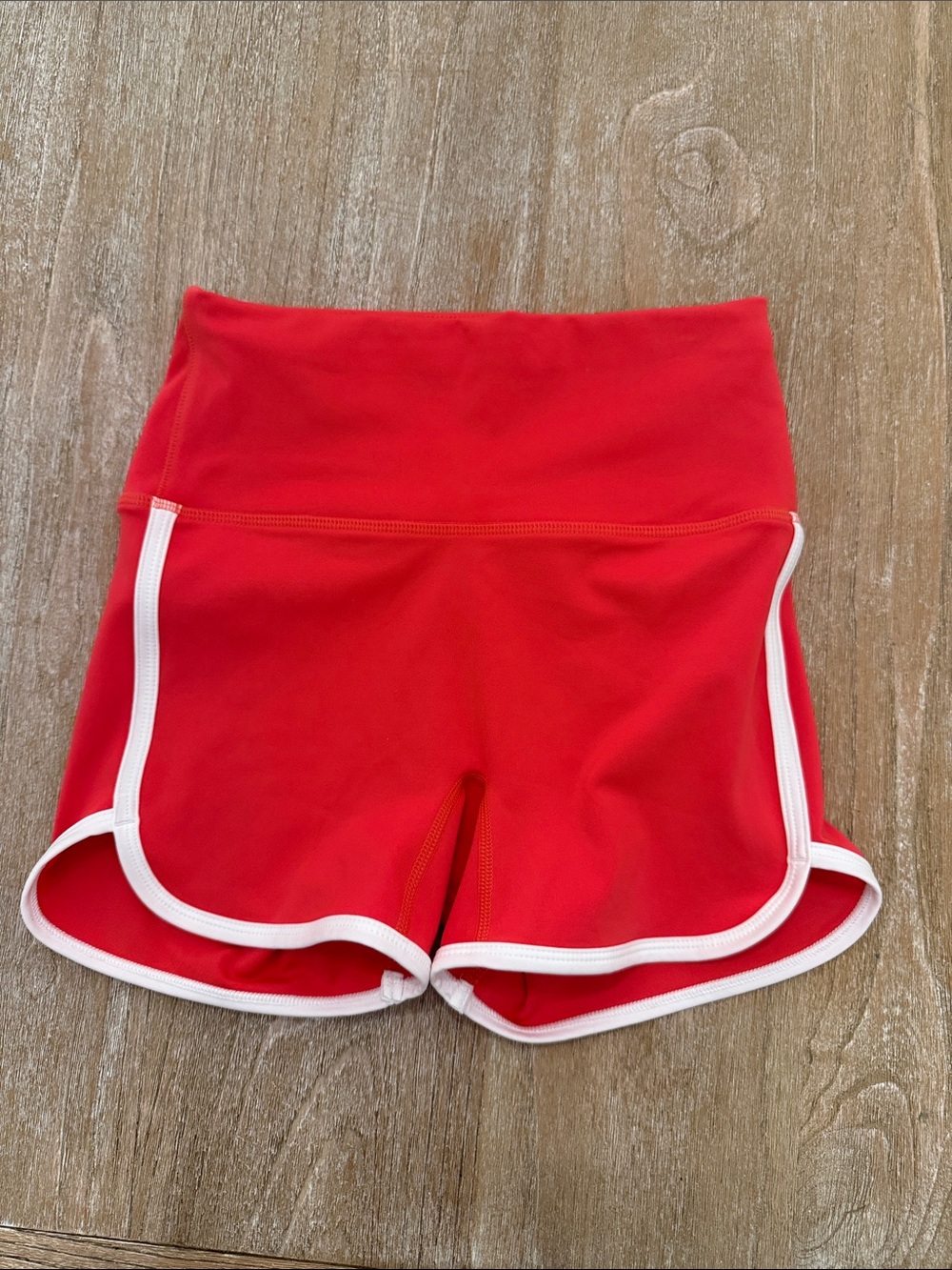 DSG Red Athletic Shorts with White Trim